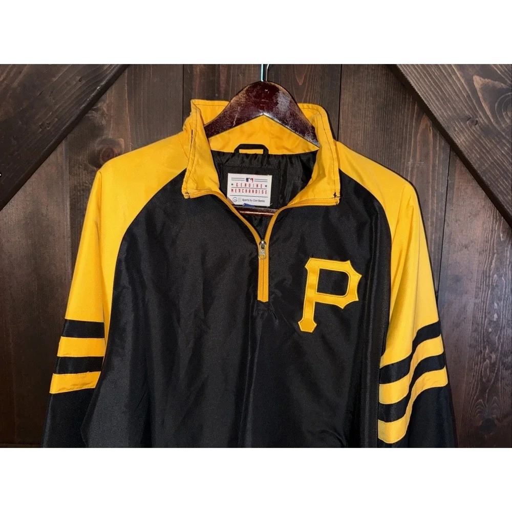 Pittsburgh Pirates‎ Jacket Men's Size L Pullover Windbreaker GIII Carl Banks